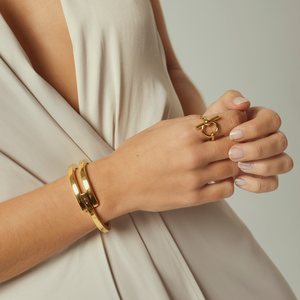 Anillo Omega Mini - Bañado en Oro