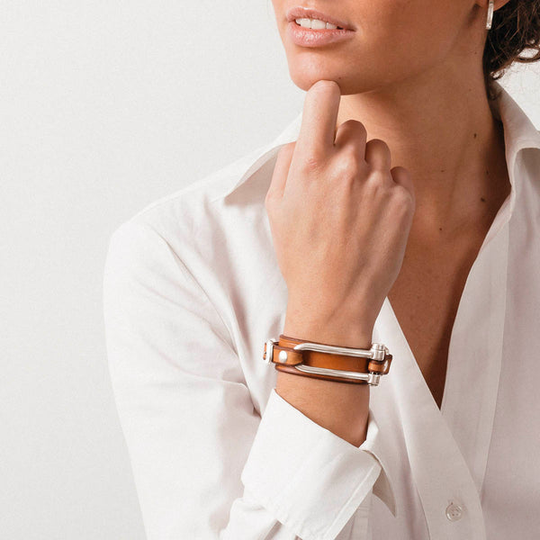 Pulsera Grillete Koa Cuero