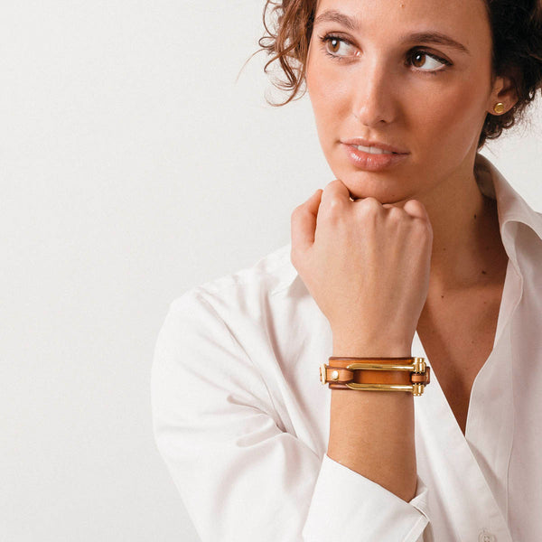Pulsera Grillete Koa Cuero