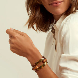 Pulsera Octógono Cuero