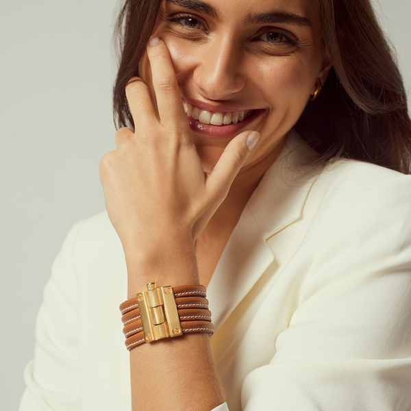 Pulsera Bisagra Cuero