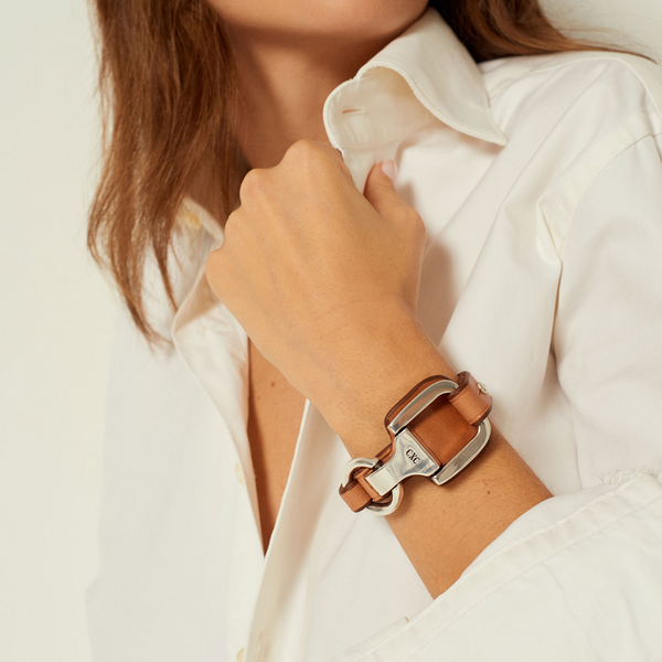 Pulsera Estribo Hickstead Cuero