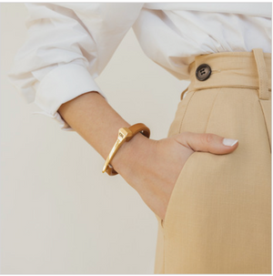 Pulsera Clave Diamante Cuero
