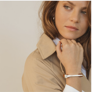 Pulsera Clave Diamante Cuero
