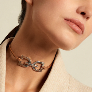 Choker Estribo DC - Bañado en Plata