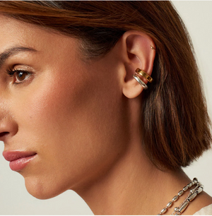 Ear Cuff Plano - Bañado en Plata