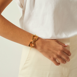 Pulsera Estribo DC - Bañado en Oro